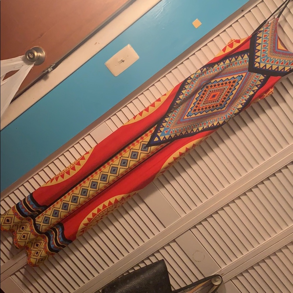 Fashion Nova tribal maxi dress with slits